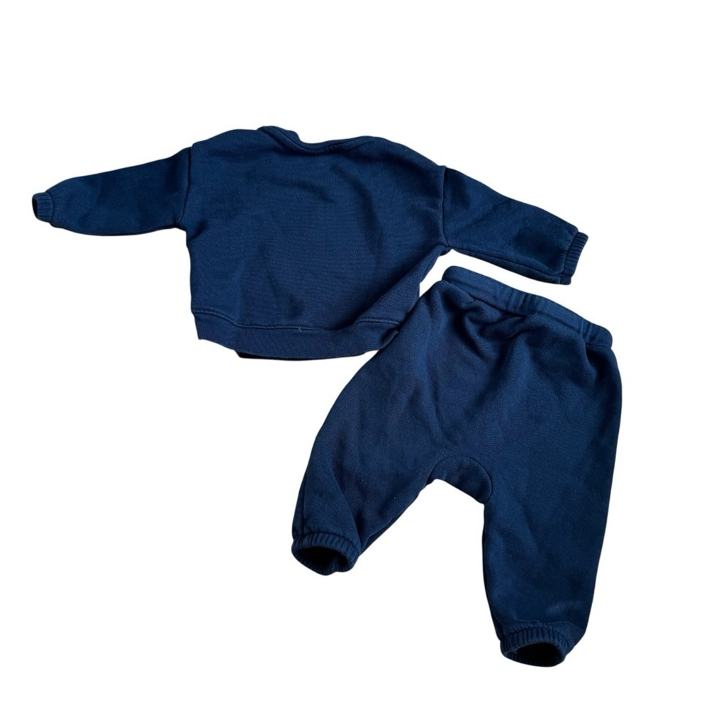 Old Navy Blue Monster Printed Crew-Neck Sweatshirt and Sweatpants Set 2PC 3-6M - Picture 3 of 6